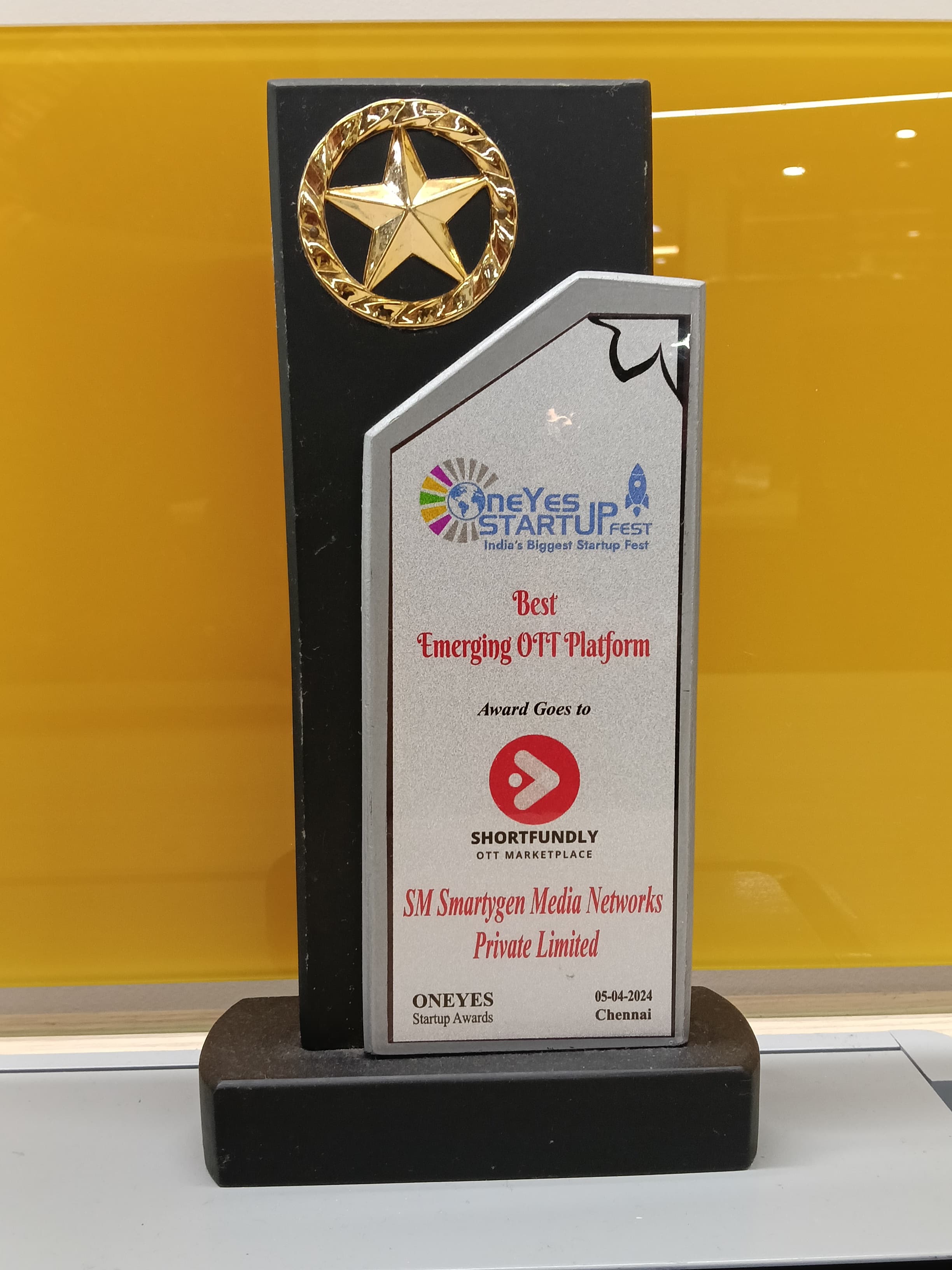 Best Emerging OTT Platform award recognition visual